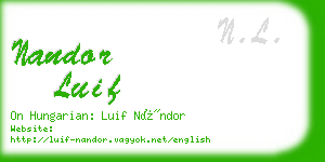 nandor luif business card